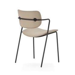 Sedia, 49 x 55 x 79 cm, in ecopelle colore topo | Collezione Mayka