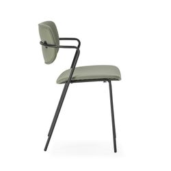 Sedia, 49 x 55 x 79 cm, in ecopelle verde | Collezione Mayka