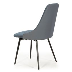 Silla, 50 x 54 x 90 cm, de tejido y metal en azul y negro  | Colección Elma