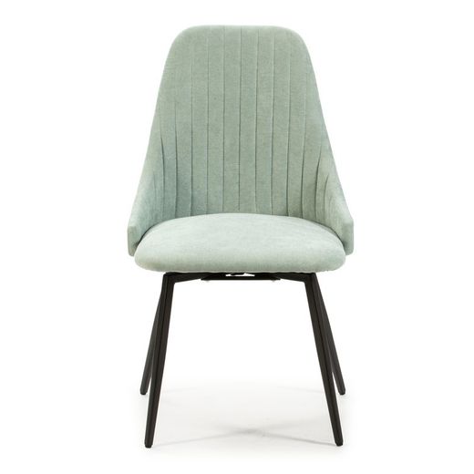 Silla, 50 x 54 x 90 cm, de tejido y metal en turquesa y negro  | Colección Elma