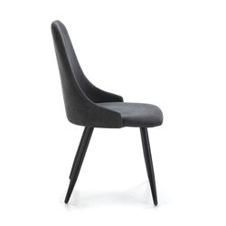 Silla, 50 x 57 x 91 cm, de tejido y metal en gris  | Colección Mani
