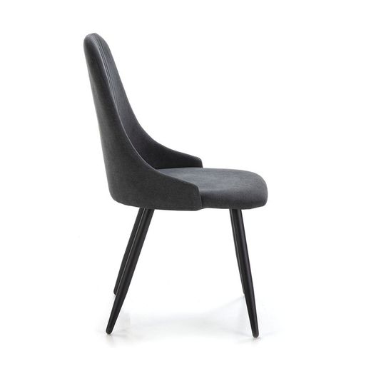 Silla, 50 x 57 x 91 cm, de tejido y metal en gris  | Colección Mani
