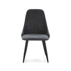 Silla, 50 x 57 x 91 cm, de tejido y metal en gris  | Colección Mani