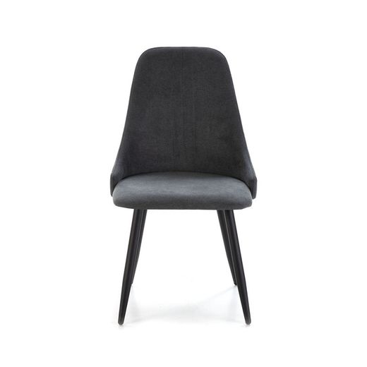 Silla, 50 x 57 x 91 cm, de tejido y metal en gris  | Colección Mani