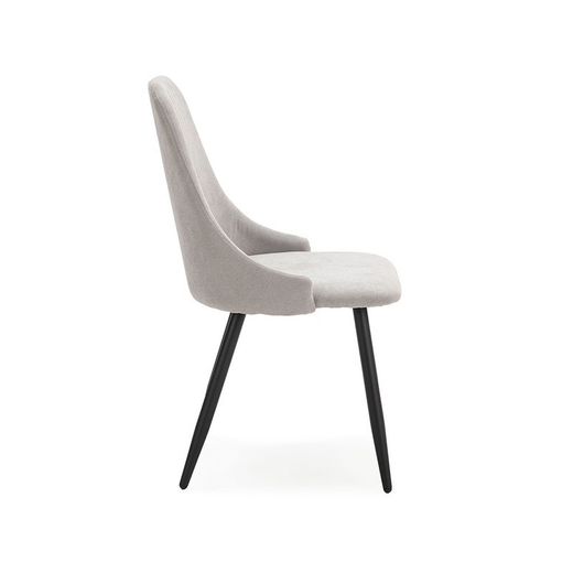 Sedia, 50 x 57 x 91 cm, in tessuto e metallo grigio e nero | Collezione Mani