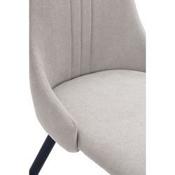 Sedia, 50 x 57 x 91 cm, in tessuto e metallo grigio e nero | Collezione Mani