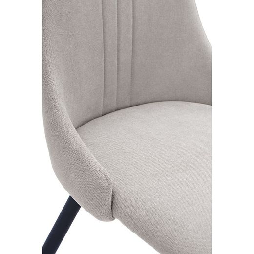 Sedia, 50 x 57 x 91 cm, in tessuto e metallo grigio e nero | Collezione Mani