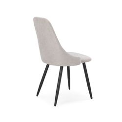 Sedia, 50 x 57 x 91 cm, in tessuto e metallo grigio e nero | Collezione Mani