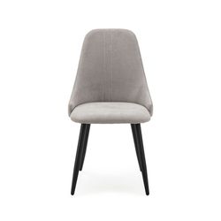 Sedia, 50 x 57 x 91 cm, in tessuto e metallo grigio e nero | Collezione Mani