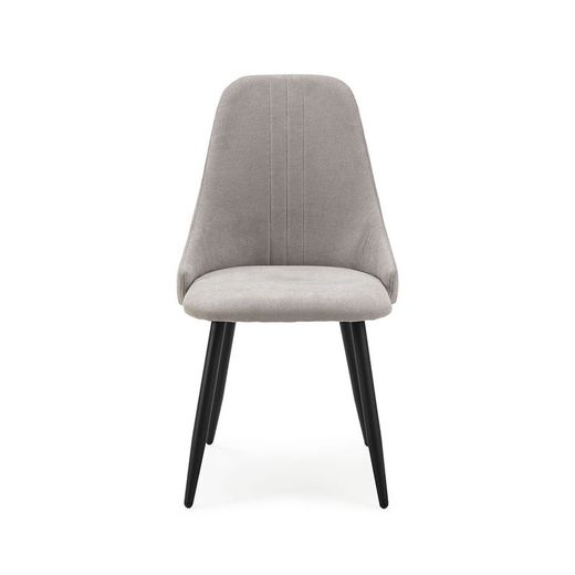 Sedia, 50 x 57 x 91 cm, in tessuto e metallo grigio e nero | Collezione Mani