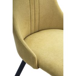 Silla, 50 x 57 x 91 cm, de tejido y metal en mostaza y negro | Colección Mani