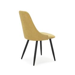 Silla, 50 x 57 x 91 cm, de tejido y metal en mostaza y negro | Colección Mani