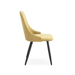 Silla, 50 x 57 x 91 cm, de tejido y metal en mostaza y negro | Colección Mani