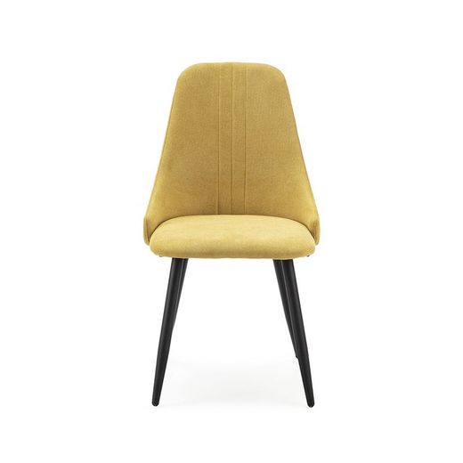 Silla, 50 x 57 x 91 cm, de tejido y metal en mostaza y negro | Colección Mani