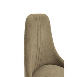 Sedia, 50 x 57 x 91 cm, in tessuto e metallo, verde e naturale | Collezione Seul