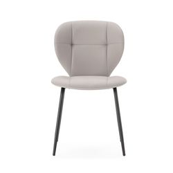 Sedia, 50 x 57,5 x 83 cm, in ecopelle beige | Collezione Maura