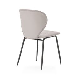 Sedia, 50 x 57,5 x 83 cm, in ecopelle beige | Collezione Maura