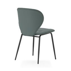 Sedia, 50 x 57,5 x 83 cm, in pelle sintetica verde | Collezione Maura