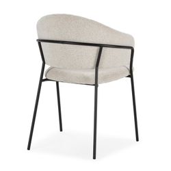 Sedia, 51,5 x 60 x 76 cm, in tessuto bianco | Collezione Leticia
