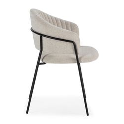 Sedia, 51,5 x 60 x 76 cm, in tessuto bianco | Collezione Leticia
