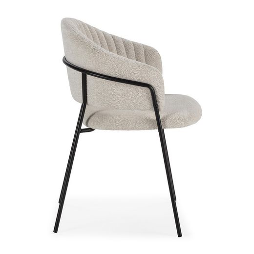 Sedia, 51,5 x 60 x 76 cm, in tessuto bianco | Collezione Leticia