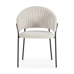 Sedia, 51,5 x 60 x 76 cm, in tessuto bianco | Collezione Leticia