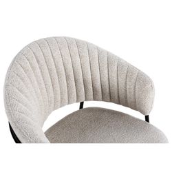 Sedia, 51,5 x 60 x 76 cm, in tessuto bianco | Collezione Leticia