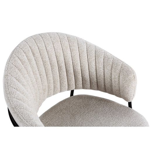 Sedia, 51,5 x 60 x 76 cm, in tessuto bianco | Collezione Leticia