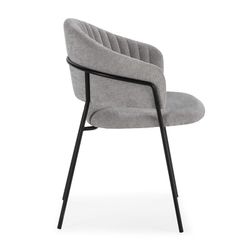 Sedia, 51,5 x 60 x 76 cm, in tessuto grigio | Collezione Leticia