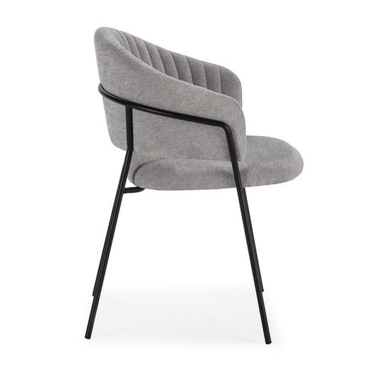 Sedia, 51,5 x 60 x 76 cm, in tessuto grigio | Collezione Leticia