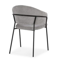 Sedia, 51,5 x 60 x 76 cm, in tessuto grigio | Collezione Leticia