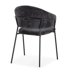 Sedia, 51,5 x 60 x 76 cm, in tessuto grigio scuro | Collezione Leticia
