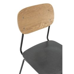 Sedia, 53,5 x 47 x 84,5 cm, in legno naturale e nero | Collezione Aira