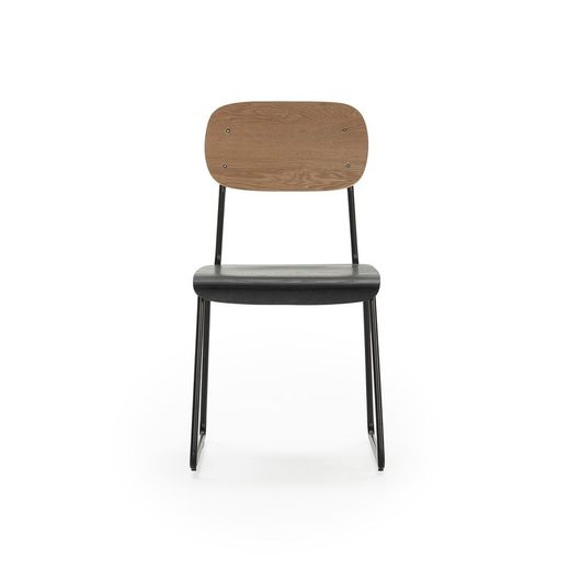 Sedia, 53,5 x 47 x 84,5 cm, in legno naturale e nero | Collezione Aira