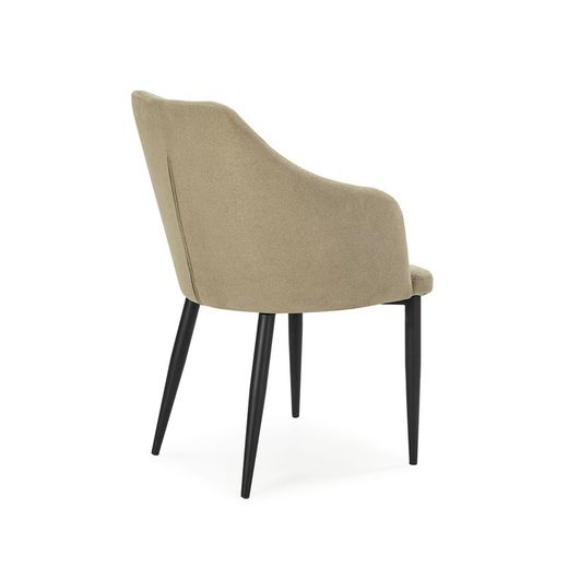 Sedia, 55 x 57 x 88 cm, in tessuto e metallo verde e nero | Collezione Nadi