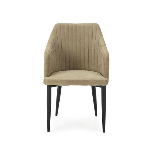 Sedia, 55 x 57 x 88 cm, in tessuto e metallo verde e nero | Collezione Nadi