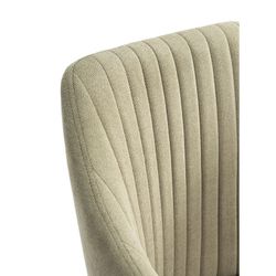 Sedia, 55 x 57 x 88 cm, in tessuto e metallo verde e nero | Collezione Nadi