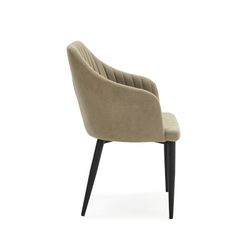 Sedia, 55 x 57 x 88 cm, in tessuto e metallo verde e nero | Collezione Nadi