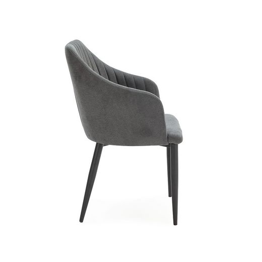 Sedia, 56 x 57 x 88 cm, in tessuto grigio | Collezione Nadi