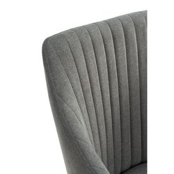 Sedia, 56 x 57 x 88 cm, in tessuto grigio | Collezione Nadi