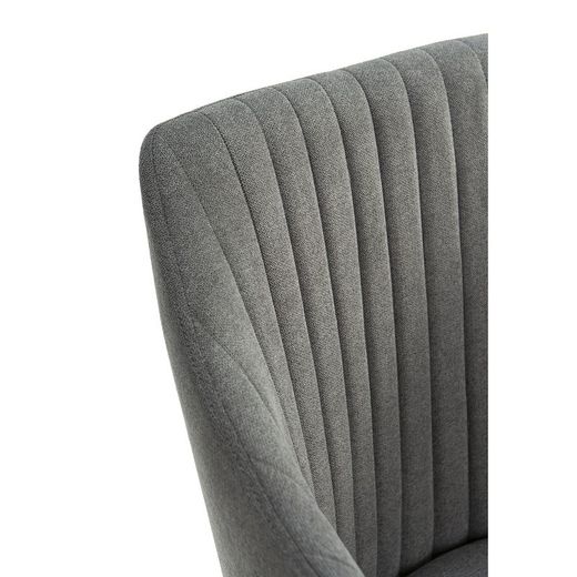 Sedia, 56 x 57 x 88 cm, in tessuto grigio | Collezione Nadi