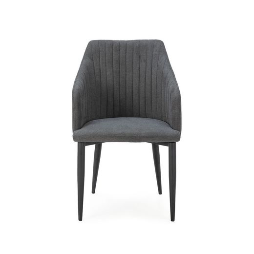 Sedia, 56 x 57 x 88 cm, in tessuto grigio | Collezione Nadi