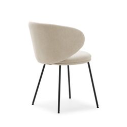 Sedia, 59,5 x 56 x 77,5 cm, in tessuto beige | Collezione Rush