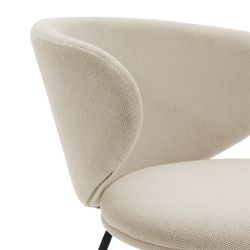 Sedia, 59,5 x 56 x 77,5 cm, in tessuto beige | Collezione Rush