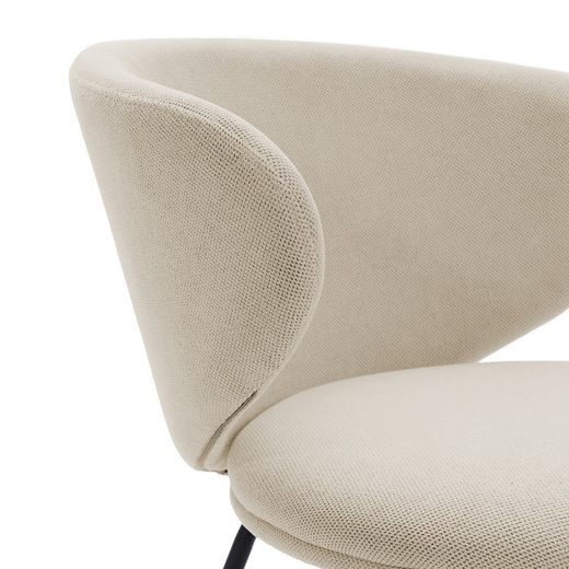 Sedia, 59,5 x 56 x 77,5 cm, in tessuto beige | Collezione Rush