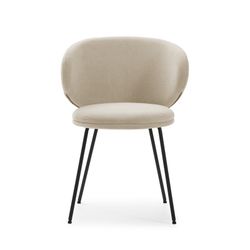 Sedia, 59,5 x 56 x 77,5 cm, in tessuto beige | Collezione Rush