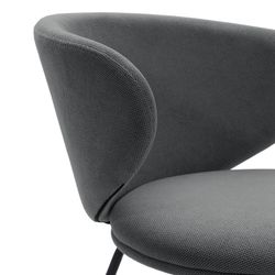 Sedia, 59,5 x 56 x 77,5 cm, in tessuto grigio scuro | Collezione Rush
