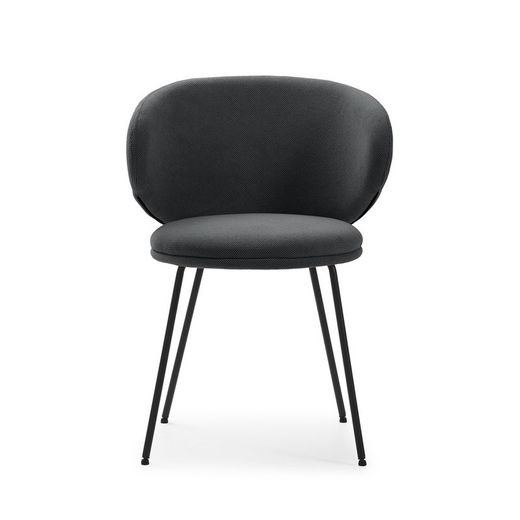 Sedia, 59,5 x 56 x 77,5 cm, in tessuto grigio scuro | Collezione Rush