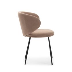 Sedia, 59,5 x 56 x 77,5 cm, in tessuto rosa | Collezione Rush