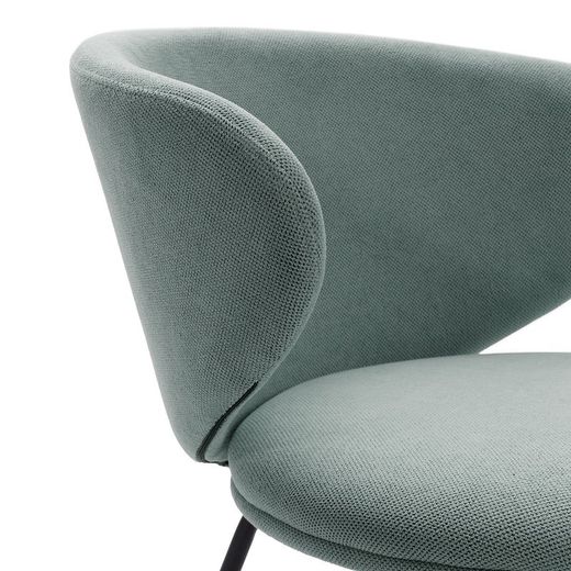 Sedia, 59,5 x 56 x 77,5 cm, in tessuto verde | Collezione Rush